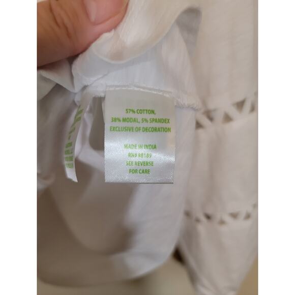 Lilly Pulitzer Women's Katt Off-the-Shoulder Top Pullover White Size Small - Picture 8 of 10